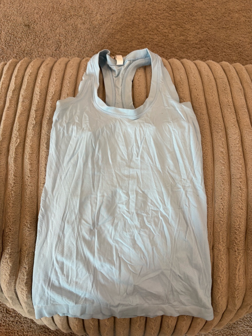 ATHLETA Momentum Seamless Racerback Tank Top Light Blue Active Women's XS